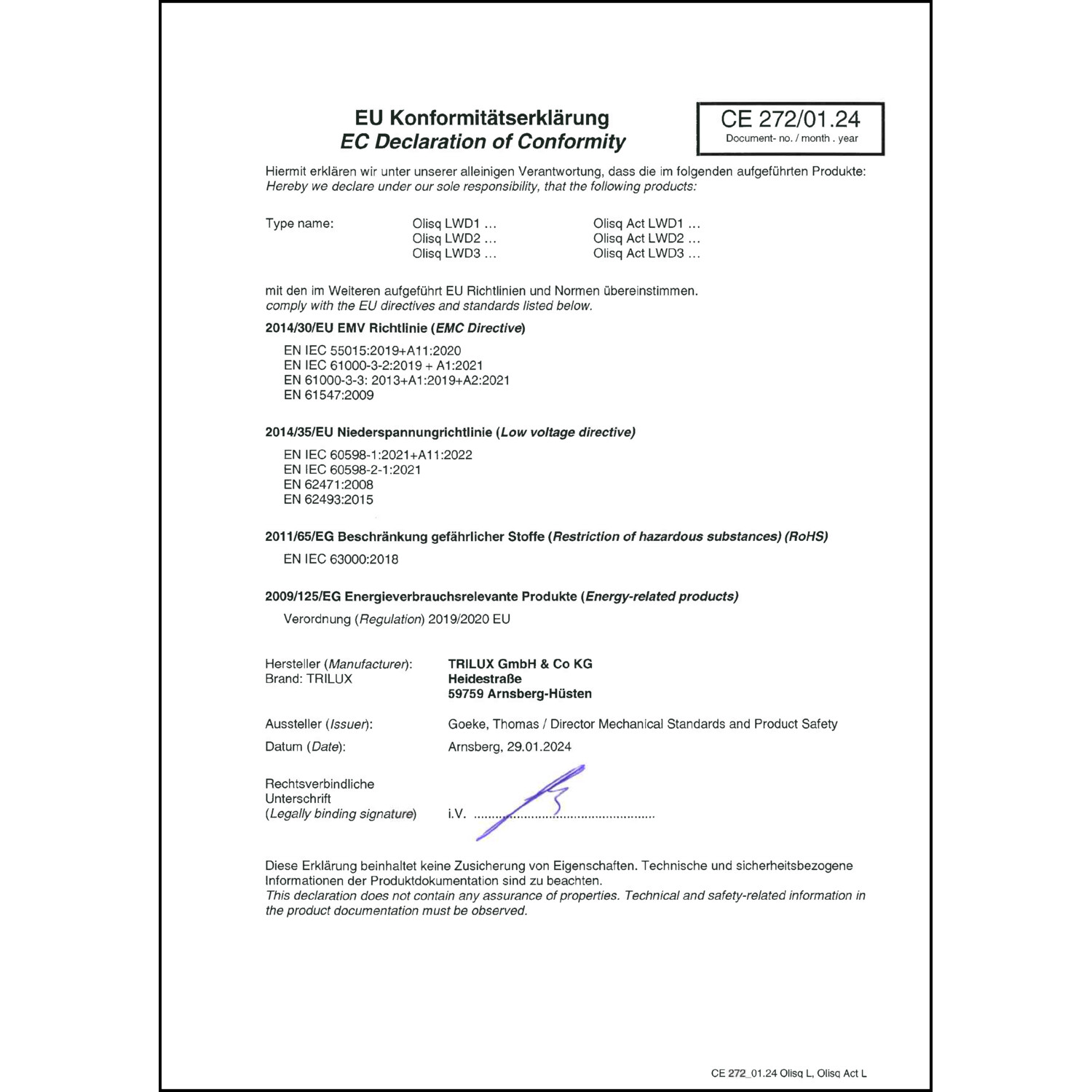 DOC CE-Erklärung (Declaration of conformity CE)