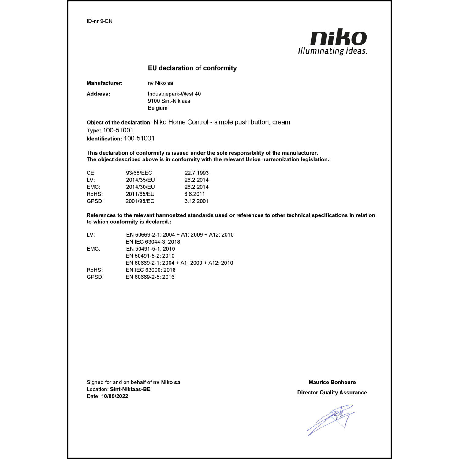 DOC CE-Erklärung (Declaration of conformity CE)