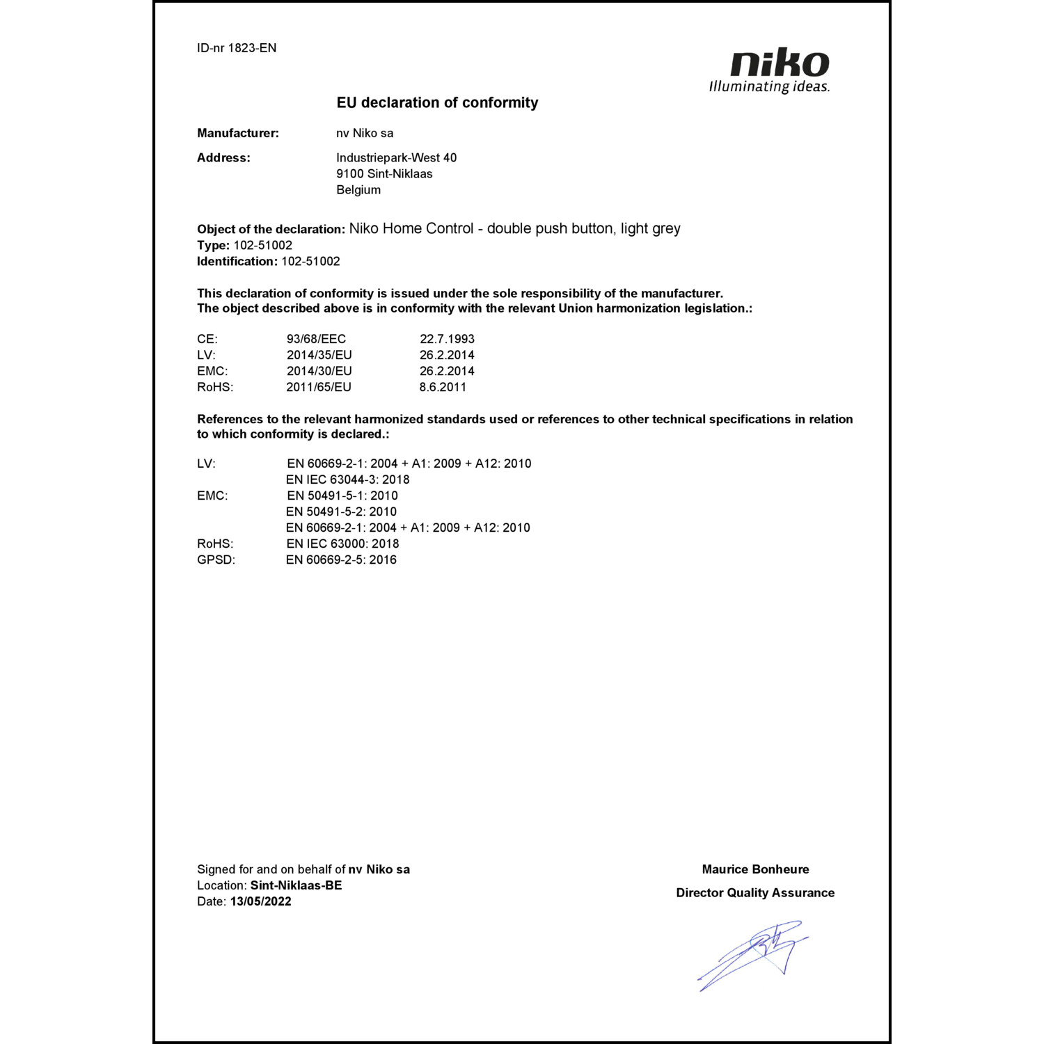 DOC CE-Erklärung (Declaration of conformity CE)