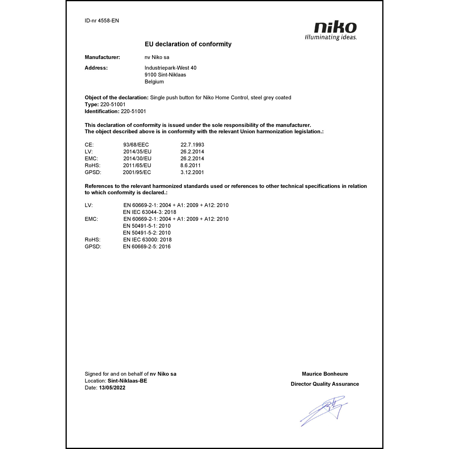 DOC CE-Erklärung (Declaration of conformity CE)