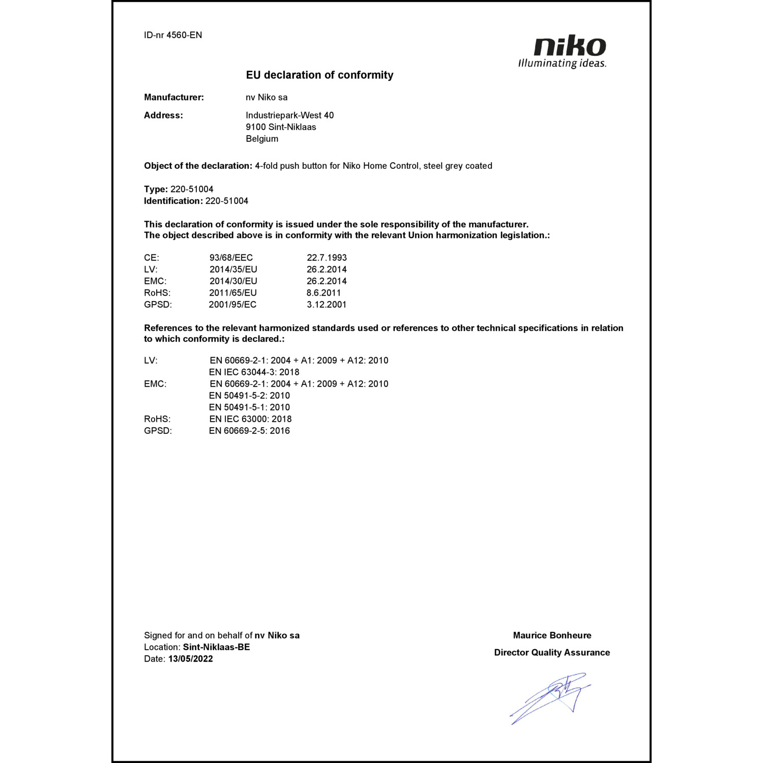 DOC CE-Erklärung (Declaration of conformity CE)