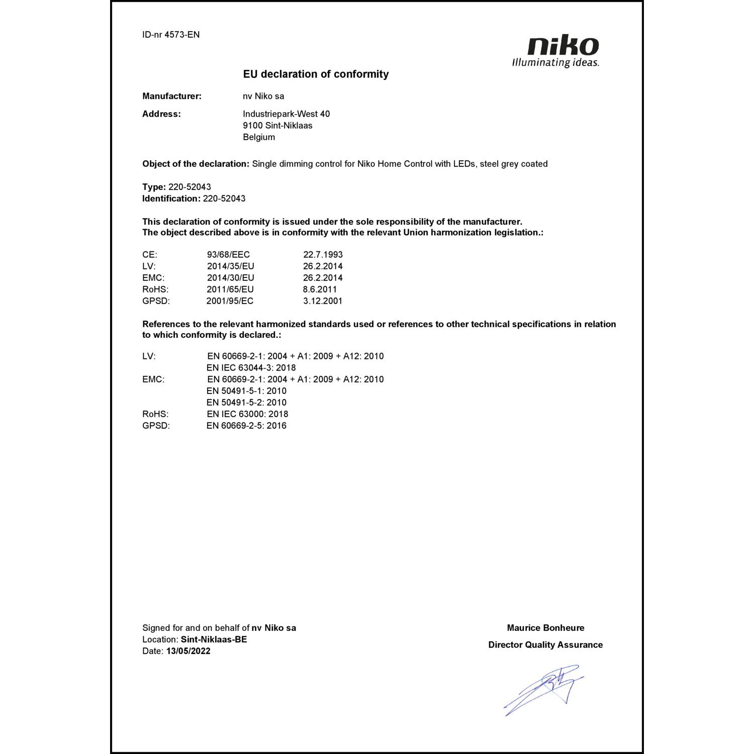 DOC CE-Erklärung (Declaration of conformity CE)