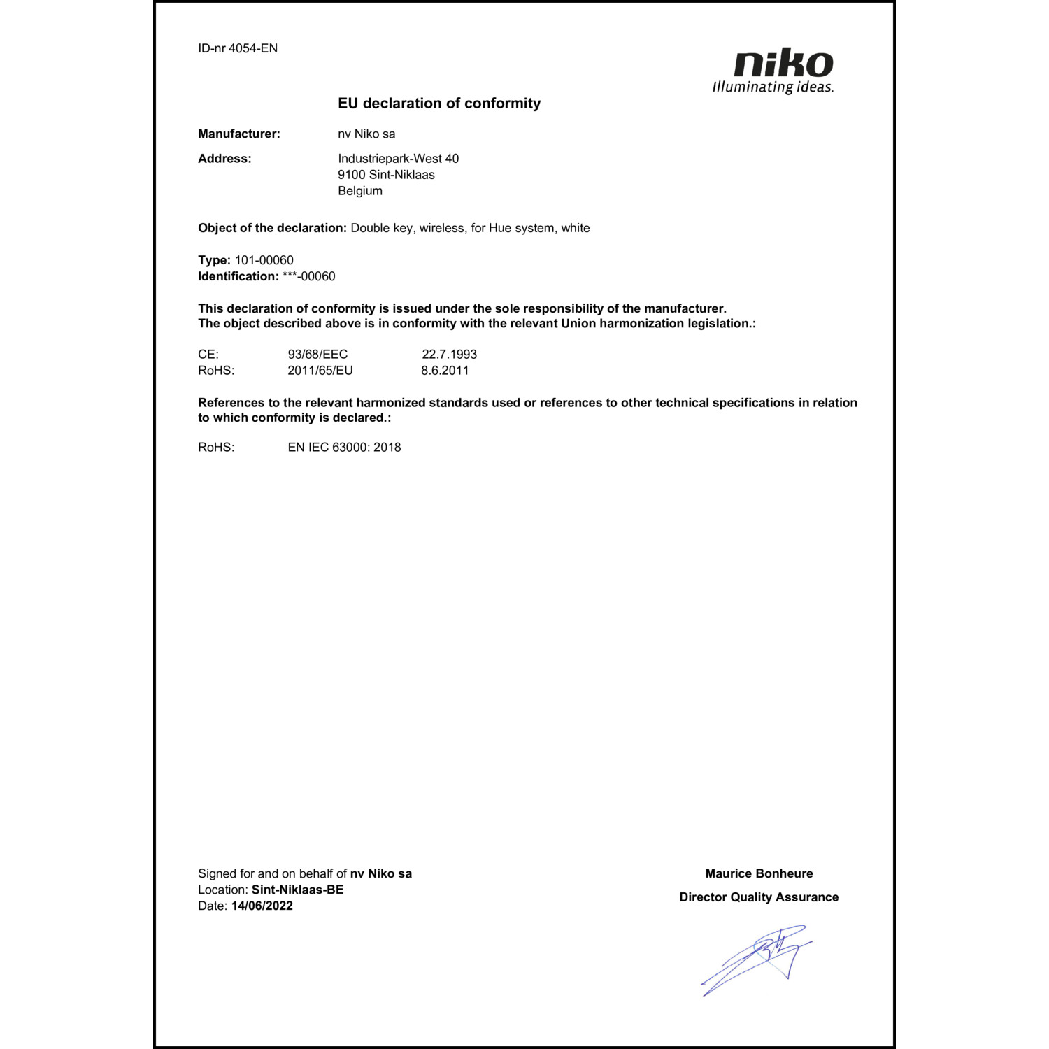 DOC CE-Erklärung (Declaration of conformity CE)