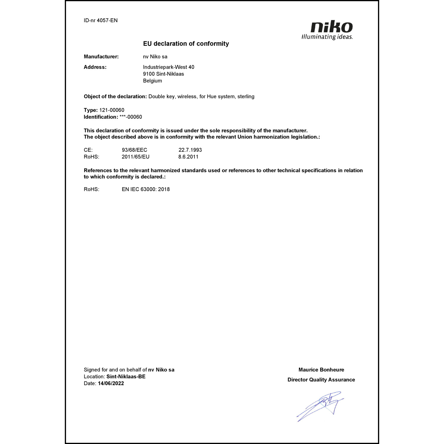 DOC CE-Erklärung (Declaration of conformity CE)