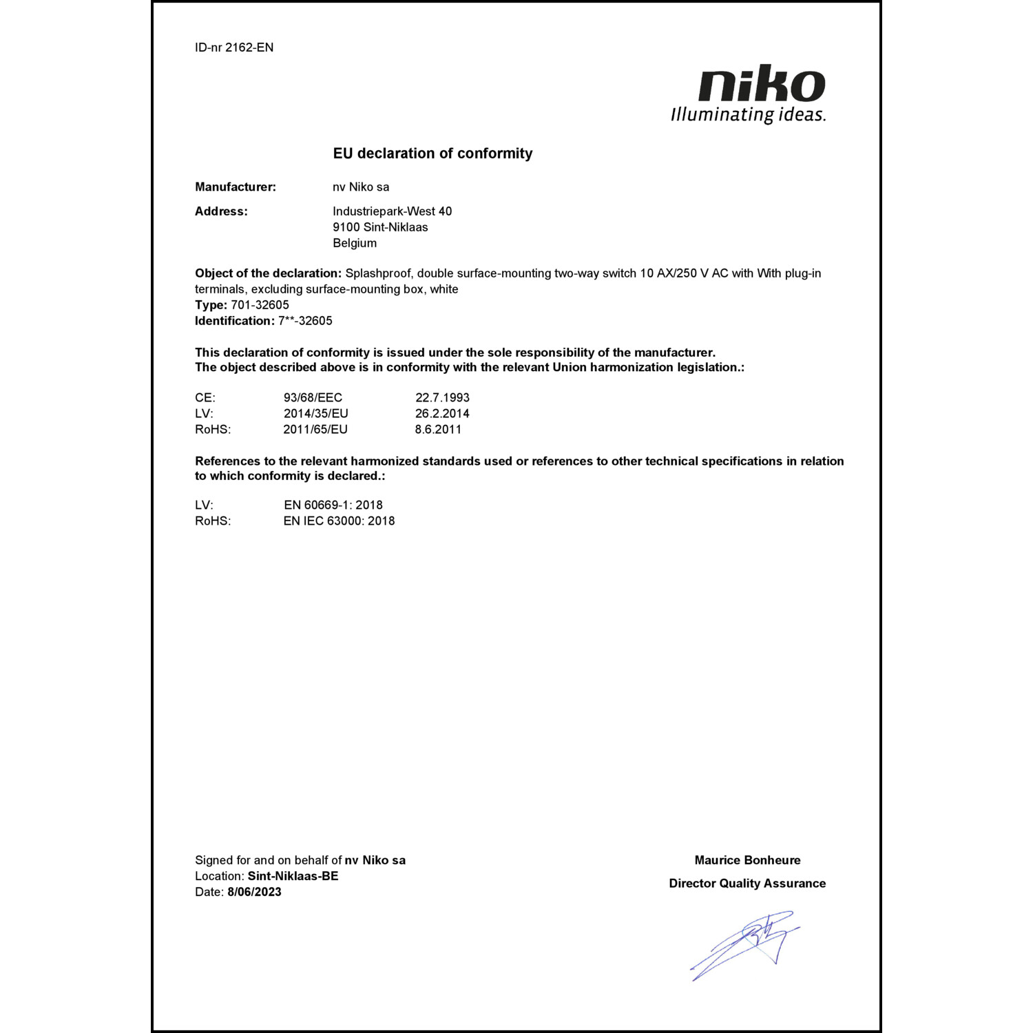 DOC CE-Erklärung (Declaration of conformity CE)