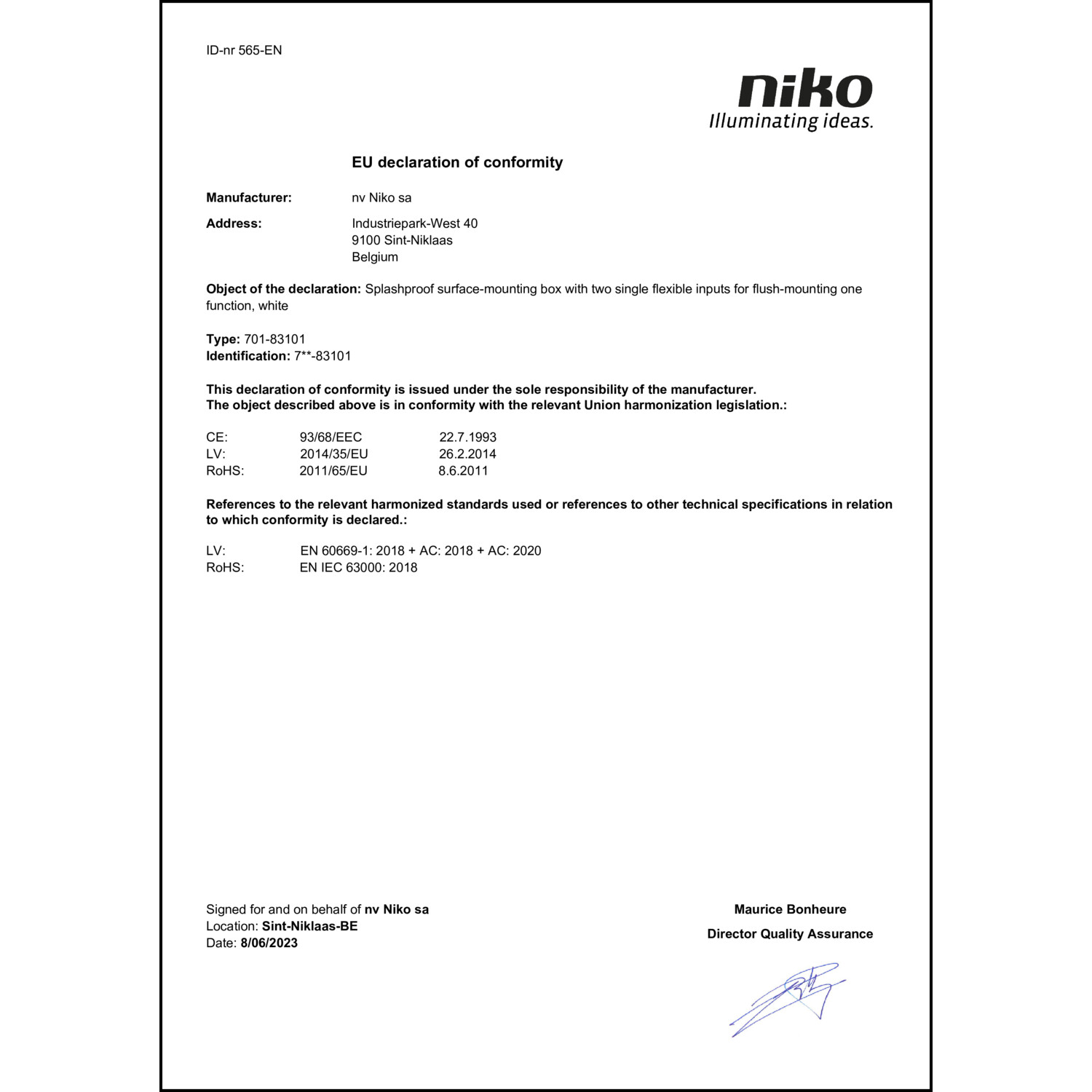 DOC CE-Erklärung (Declaration of conformity CE)