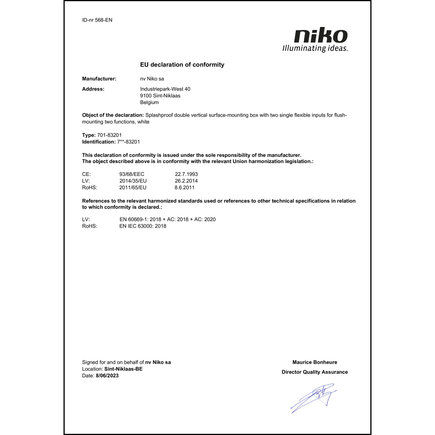 DOC CE-Erklärung (Declaration of conformity CE)