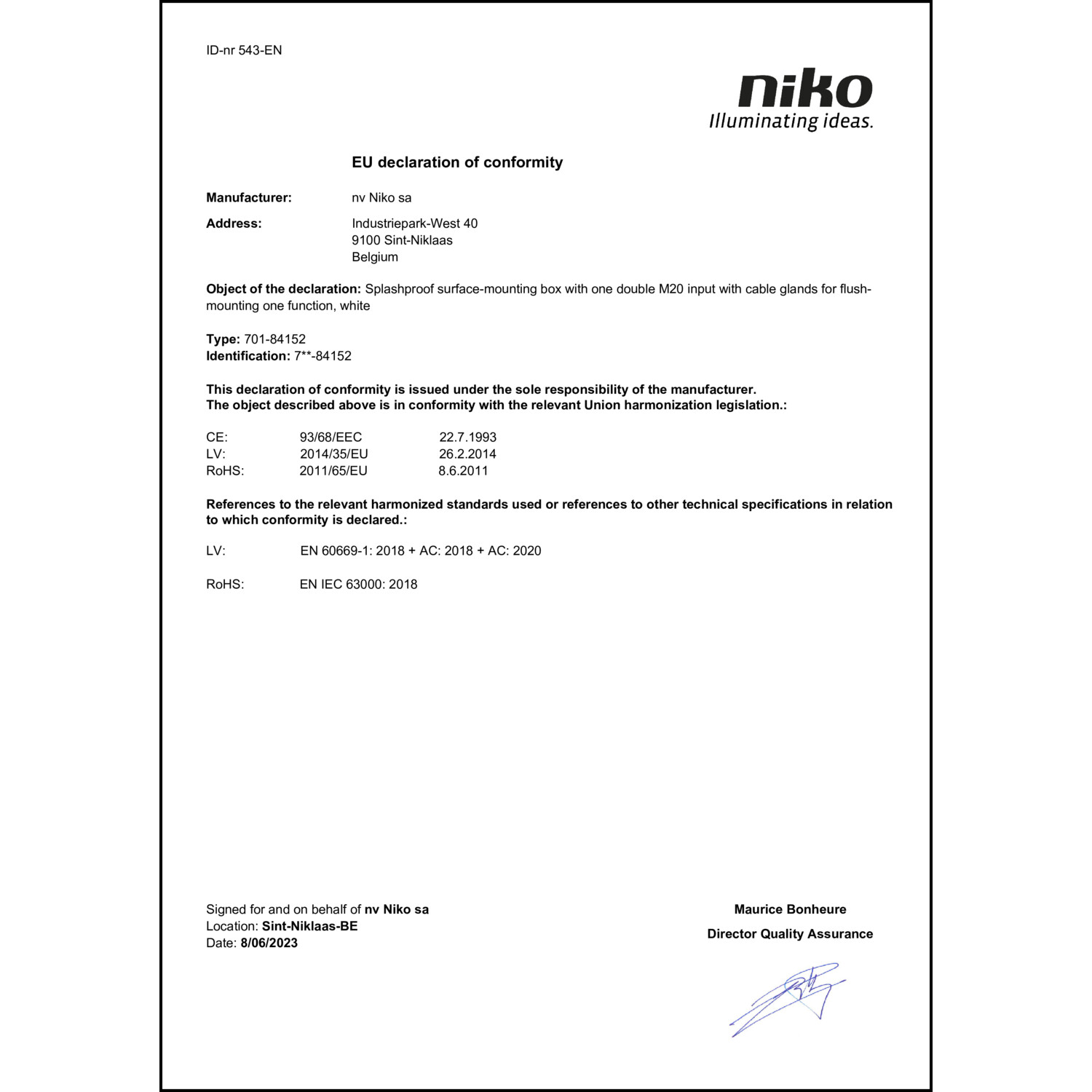 DOC CE-Erklärung (Declaration of conformity CE)