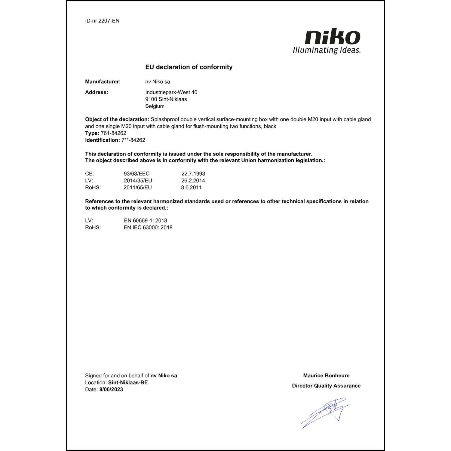 DOC CE-Erklärung (Declaration of conformity CE)