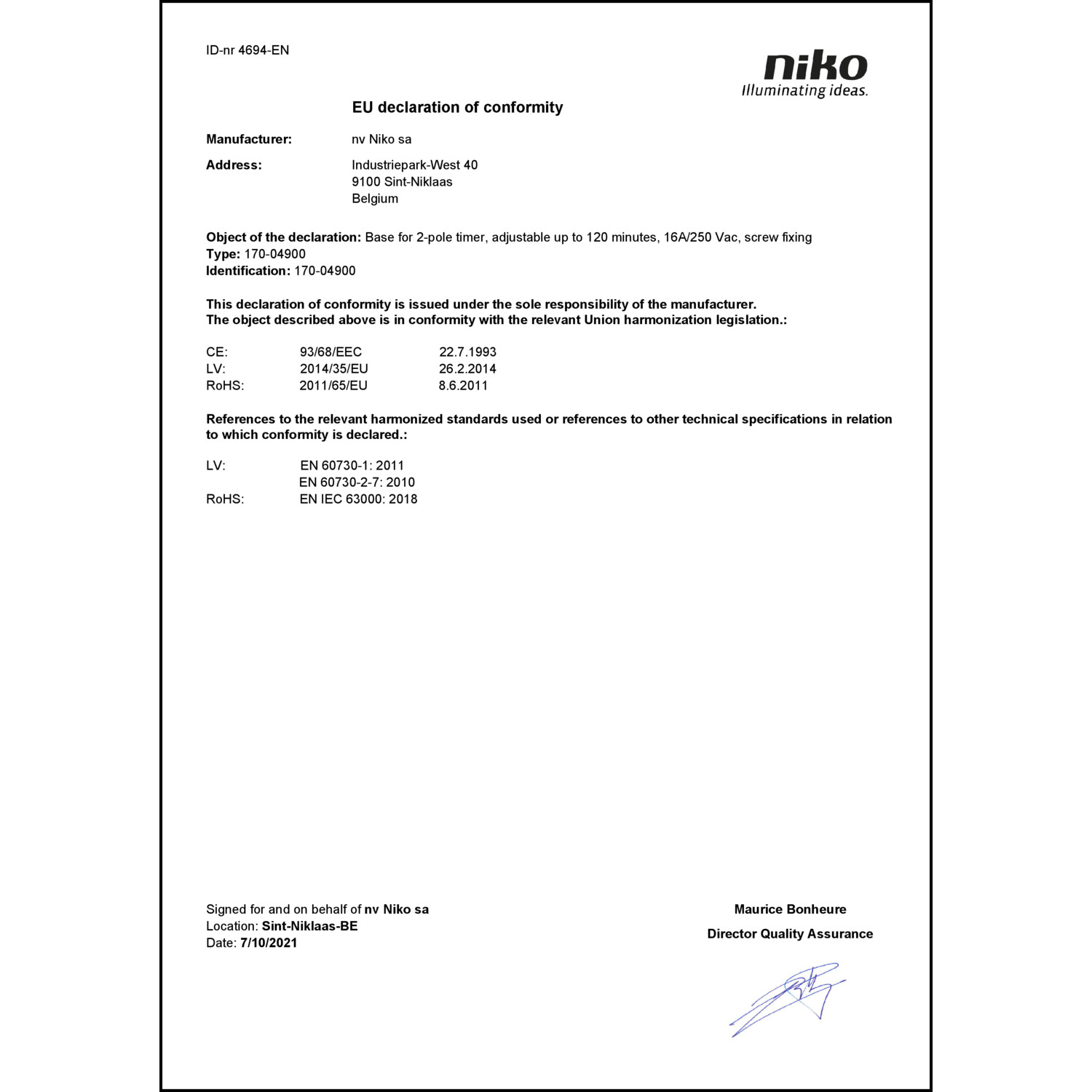 DOC CE-Erklärung (Declaration of conformity CE)