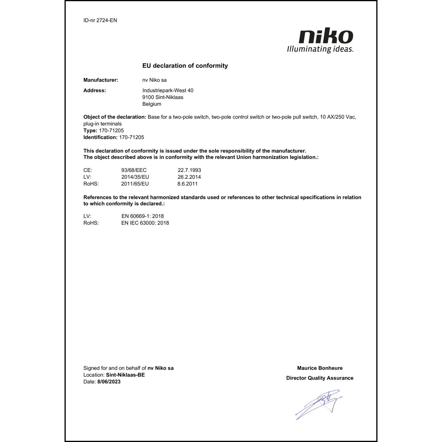 DOC CE-Erklärung (Declaration of conformity CE)