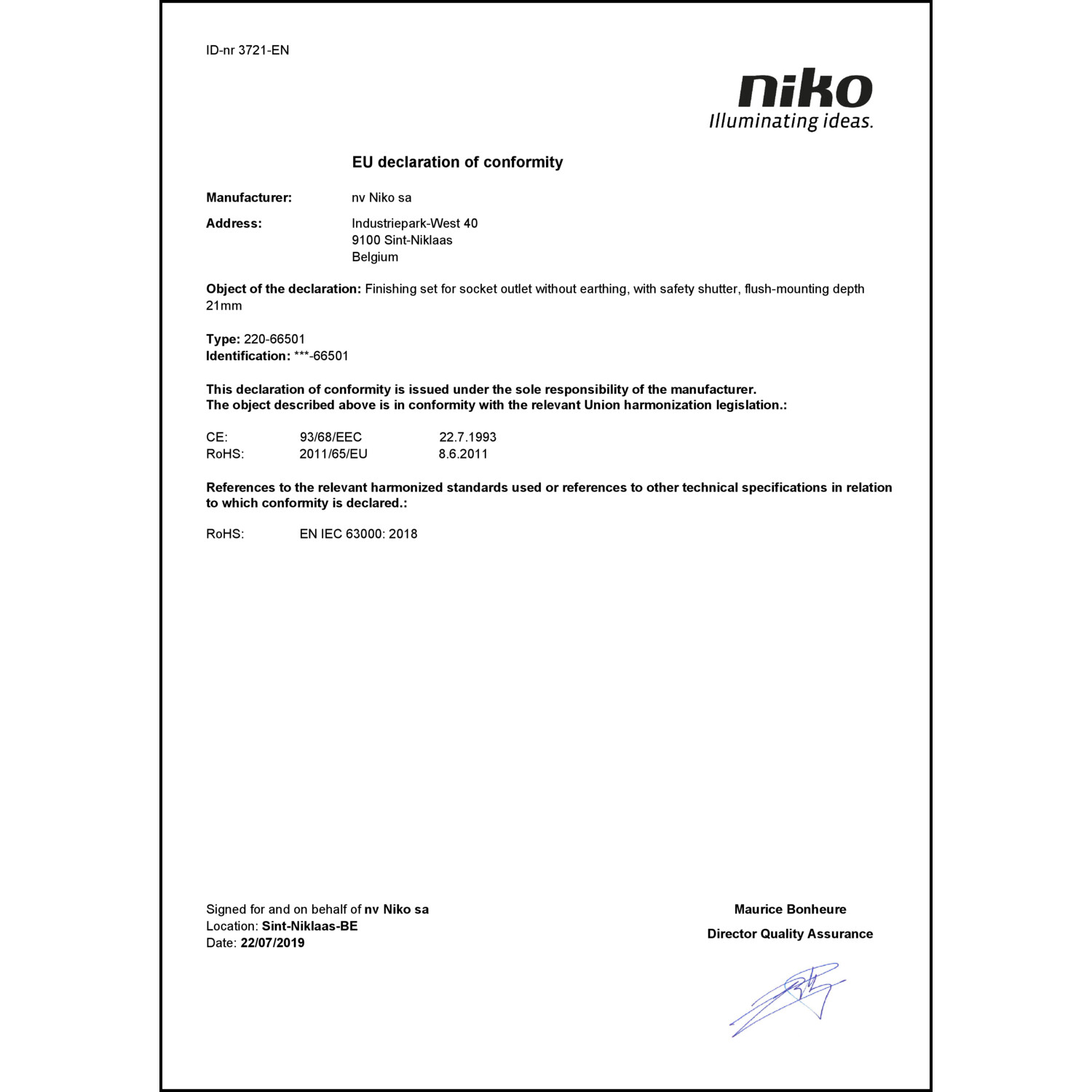 DOC CE-Erklärung (Declaration of conformity CE)