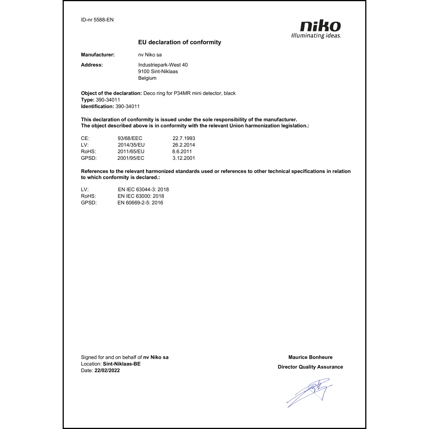 DOC CE-Erklärung (Declaration of conformity CE)