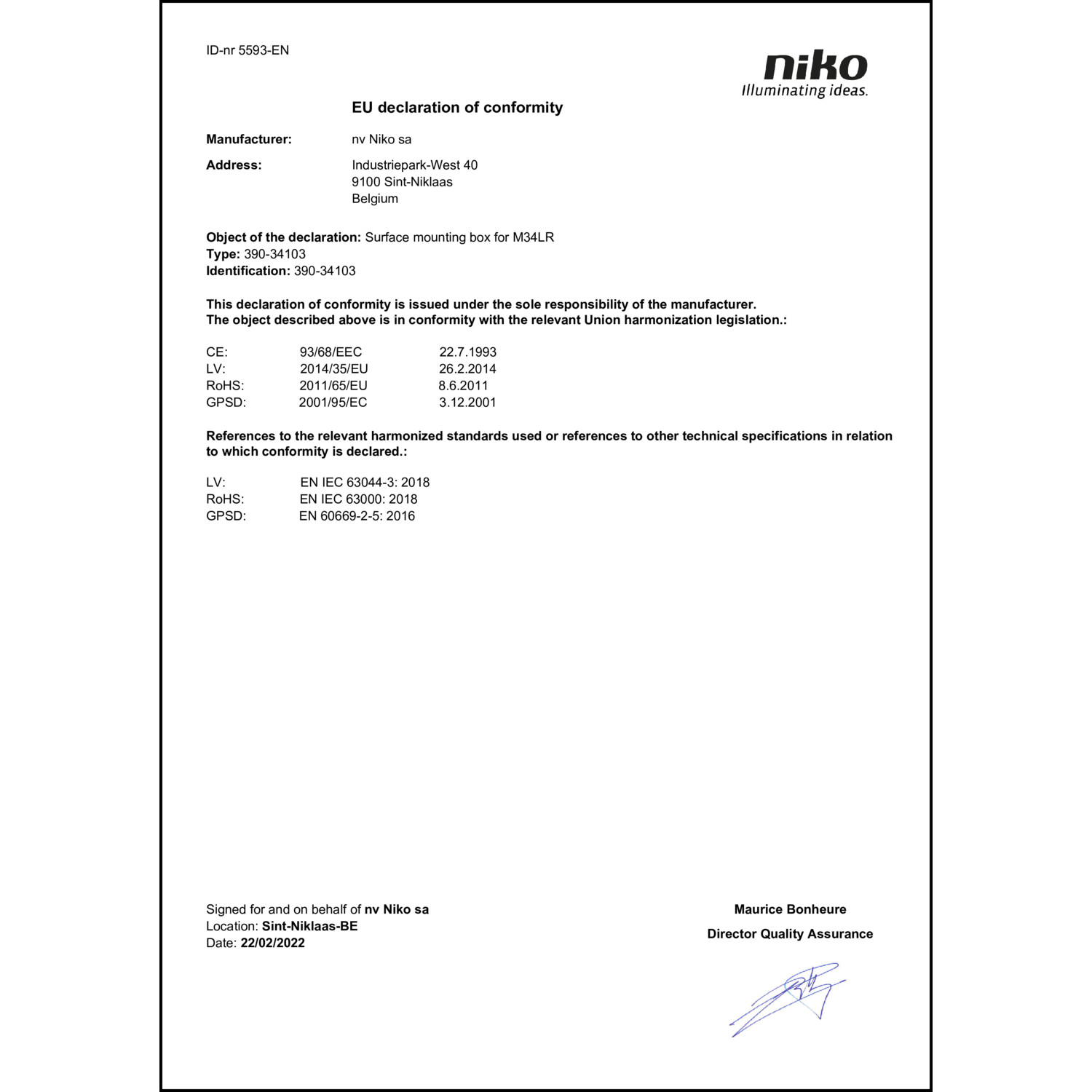 DOC CE-Erklärung (Declaration of conformity CE)