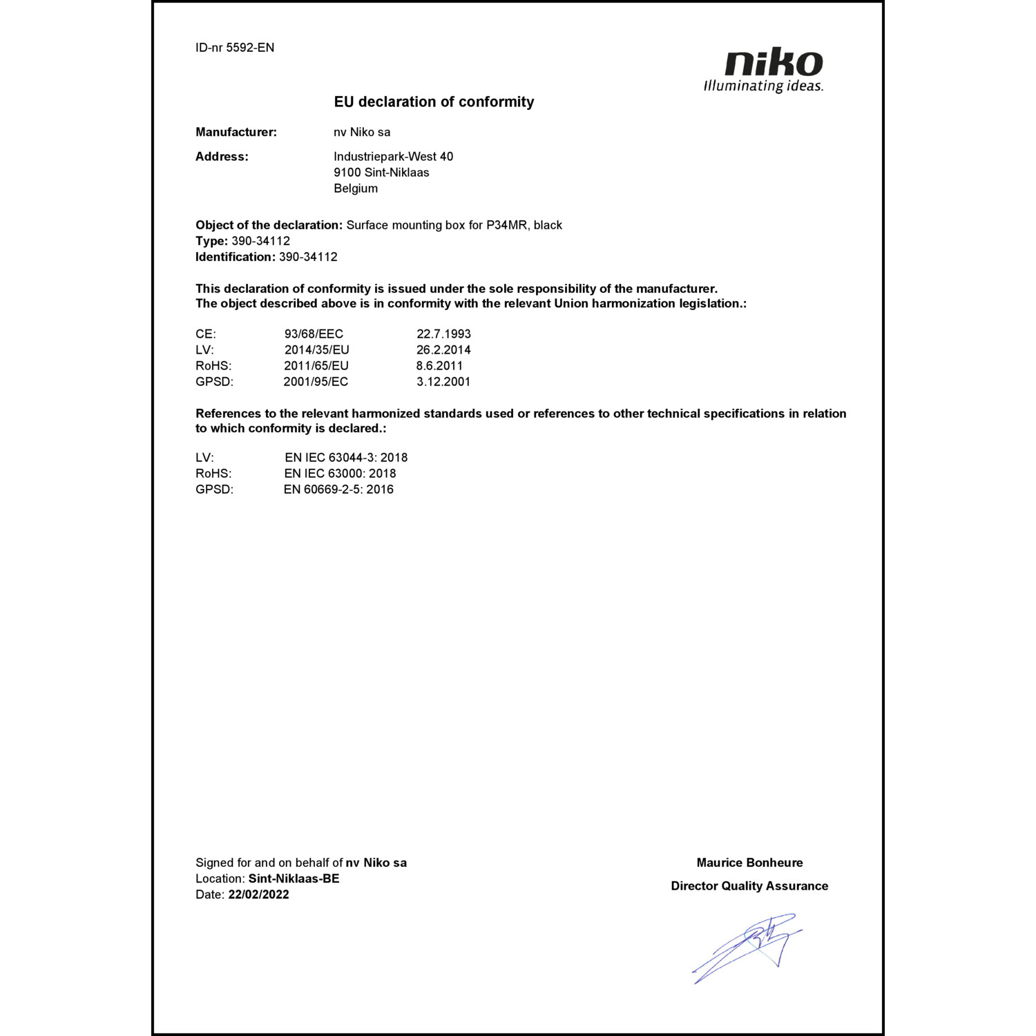 DOC CE-Erklärung (Declaration of conformity CE)