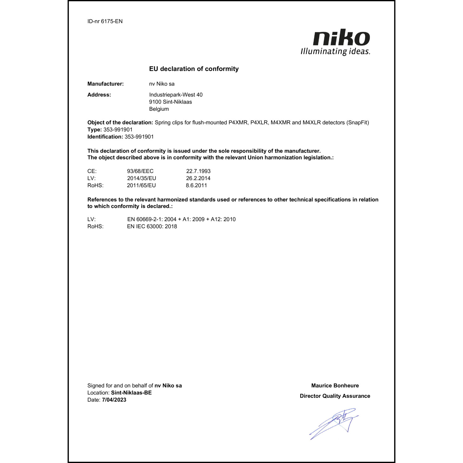 DOC CE-Erklärung (Declaration of conformity CE)