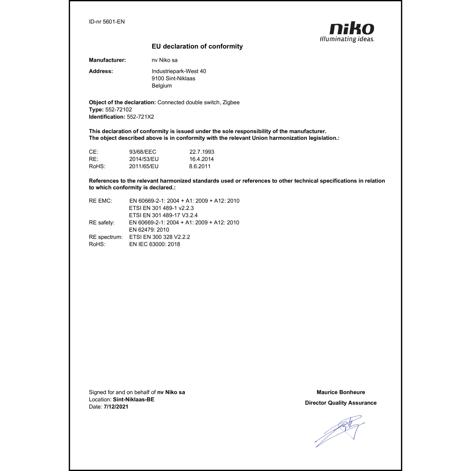 DOC CE-Erklärung (Declaration of conformity CE)