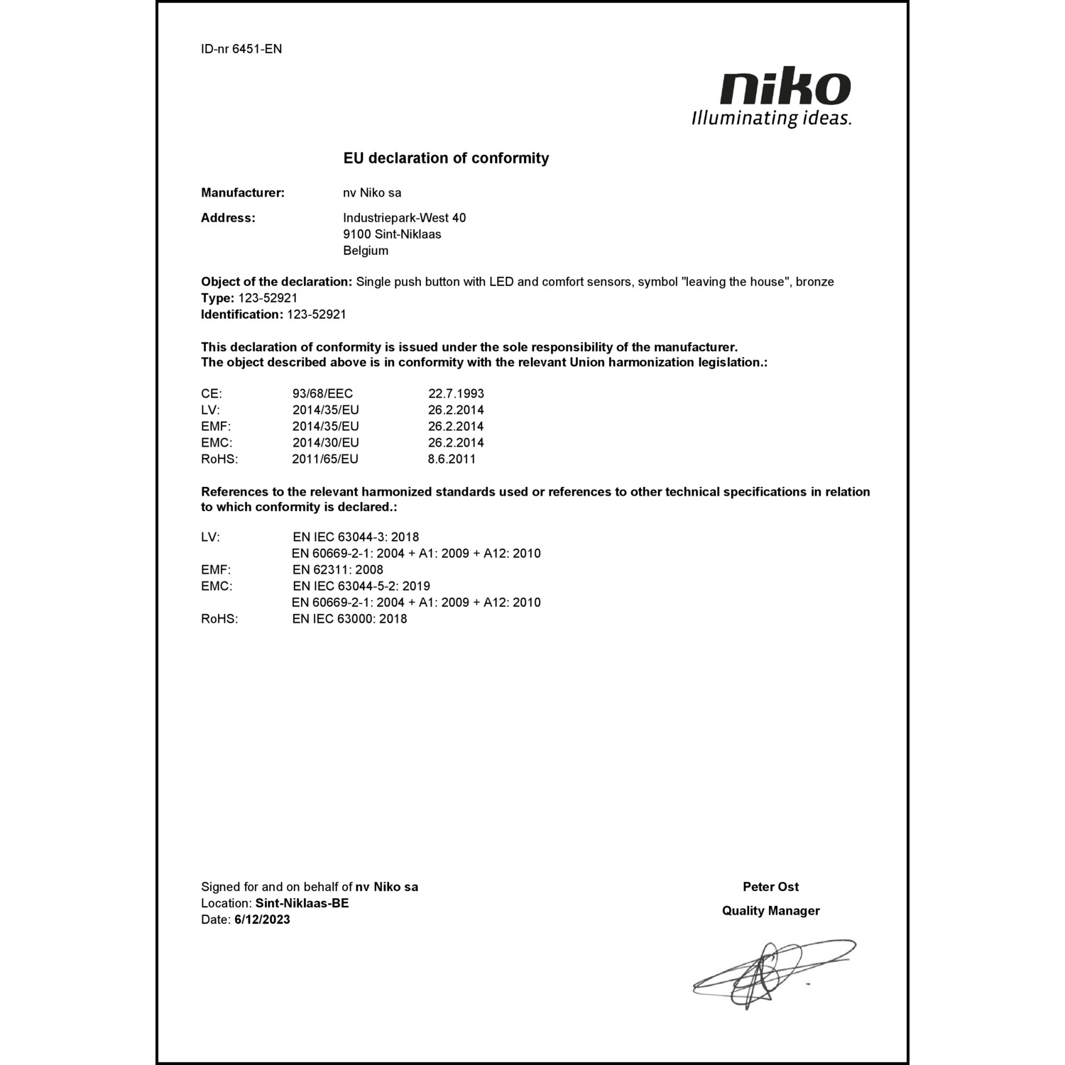 DOC CE-Erklärung (Declaration of conformity CE)