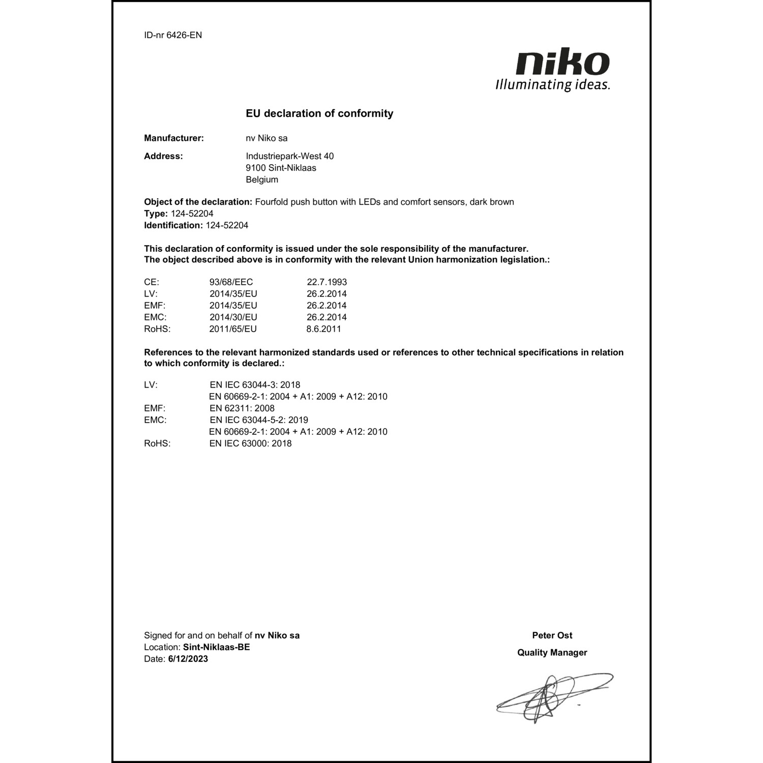 DOC CE-Erklärung (Declaration of conformity CE)