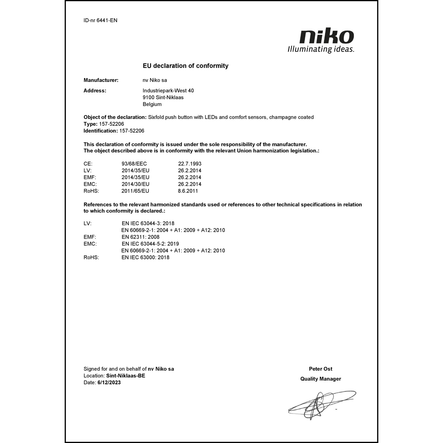 DOC CE-Erklärung (Declaration of conformity CE)