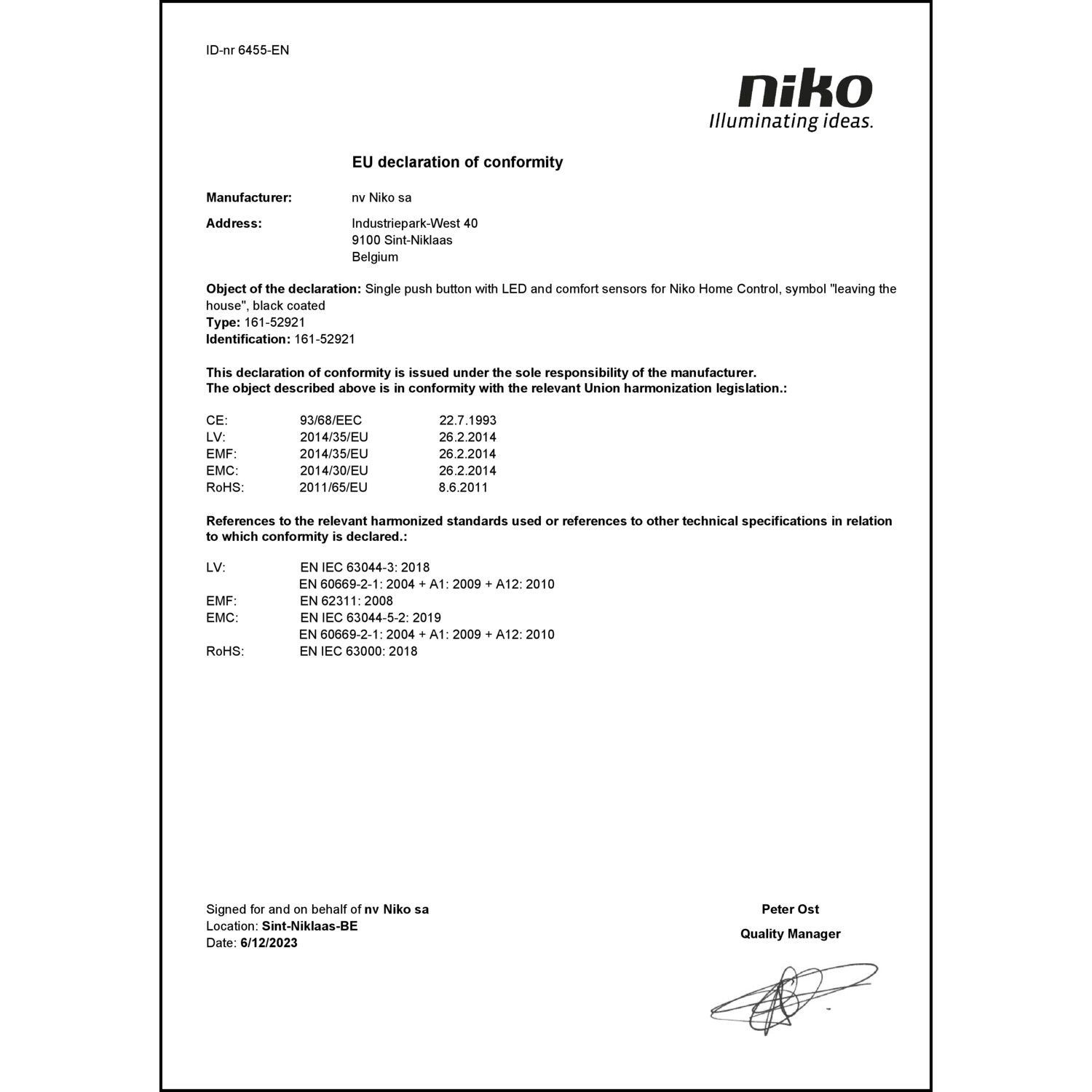 DOC CE-Erklärung (Declaration of conformity CE)