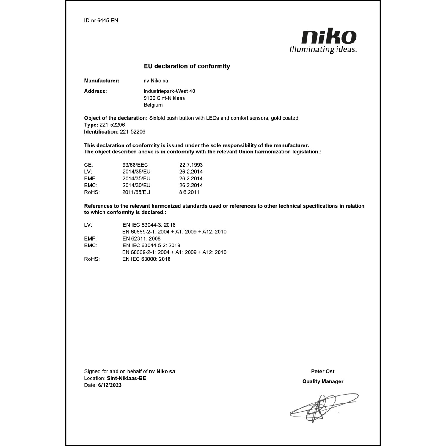 DOC CE-Erklärung (Declaration of conformity CE)