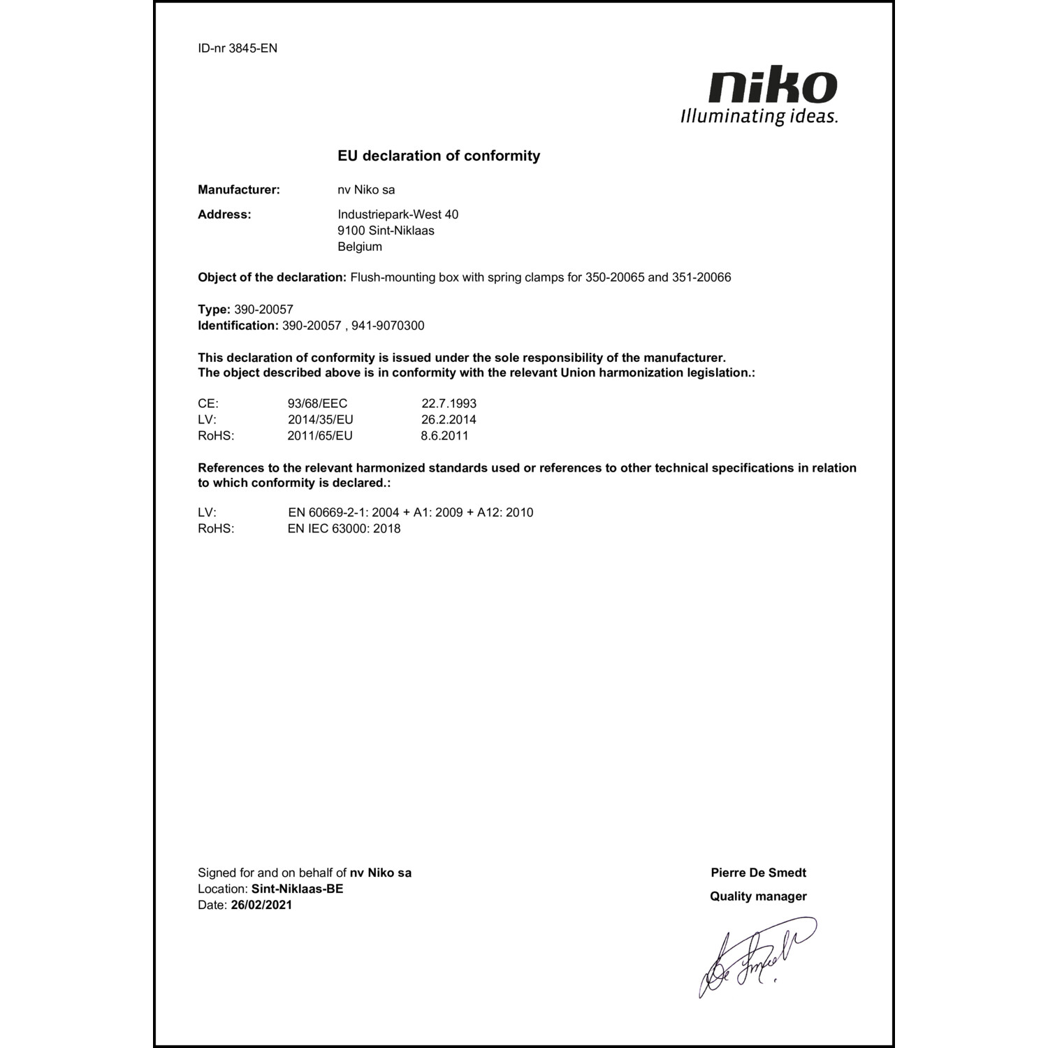 DOC CE-Erklärung (Declaration of conformity CE)