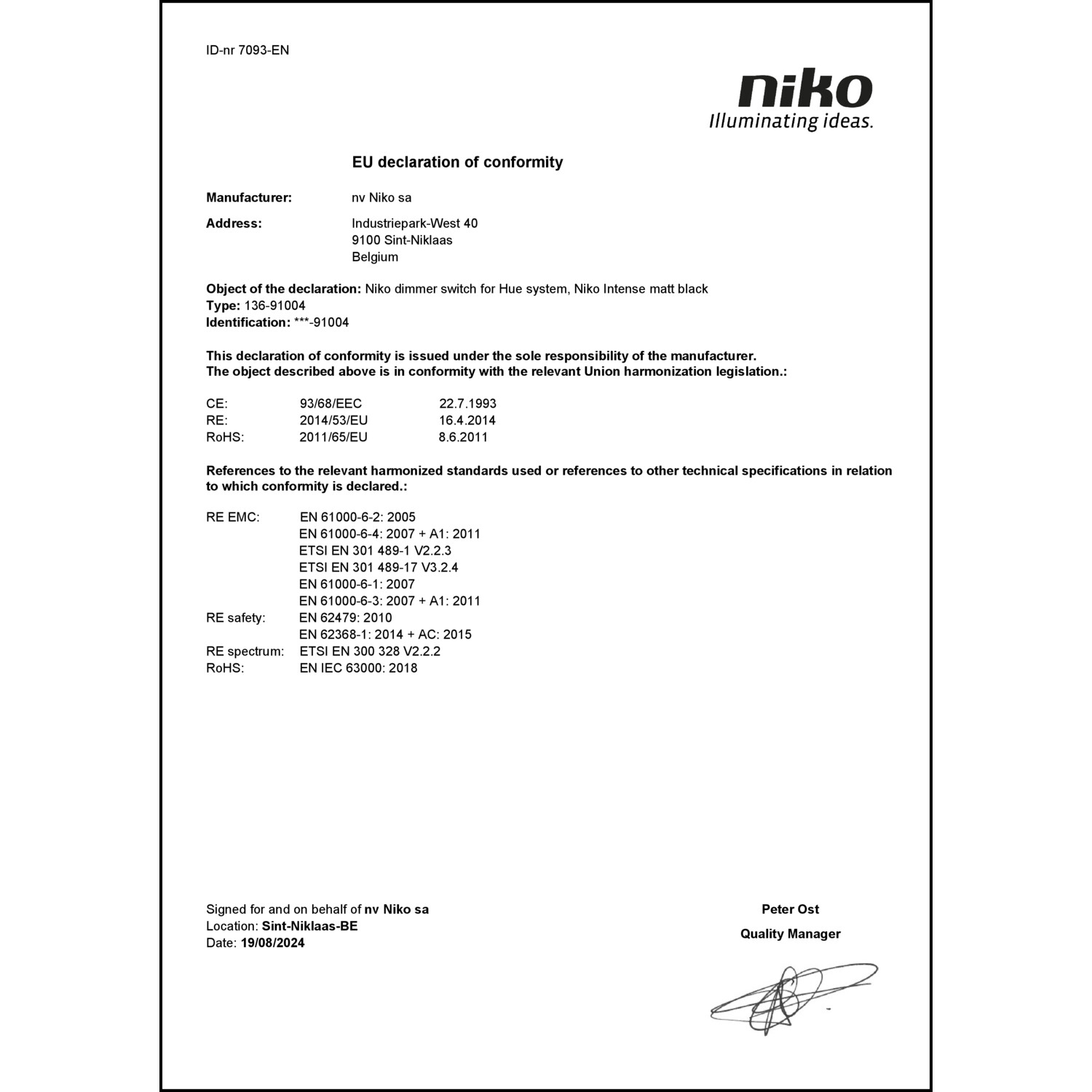 DOC CE-Erklärung (Declaration of conformity CE)