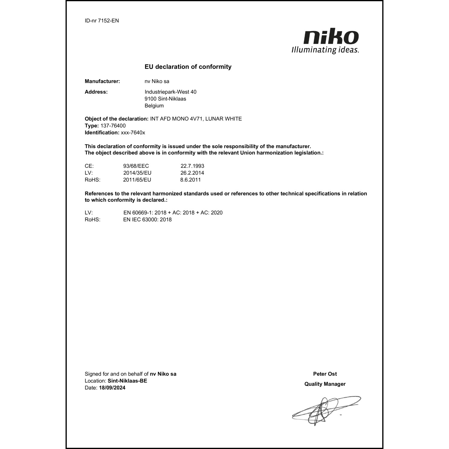 DOC CE-Erklärung (Declaration of conformity CE)