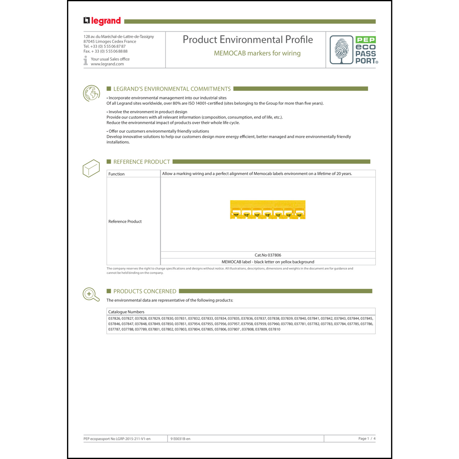 EPD-Erklärung (Environmental Product Declaration)