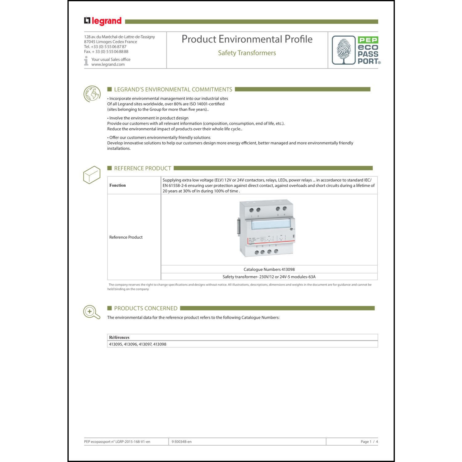 EPD-Erklärung (Environmental Product Declaration)