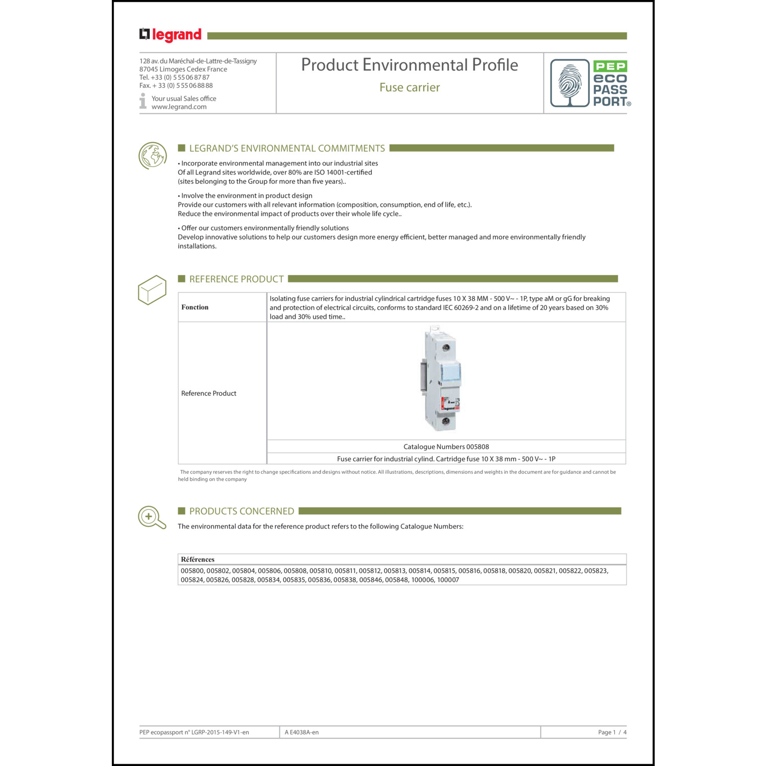 EPD-Erklärung (Environmental Product Declaration)