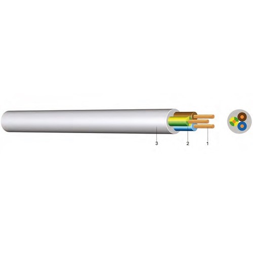 A05VV-F YMM-J 5G6 grau 500m Trommel PVC-Schlauchleitung Produktbild Front View L