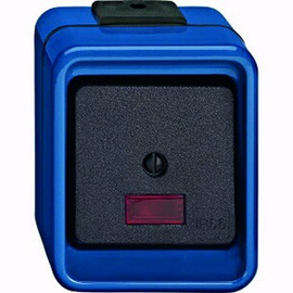 372275 MERTEN KONTROLL-AUSSCHALTER 2P. FR AP SCHLAGFEST BLAU Produktbild front M