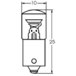 12330 BARTHELME LG 233 LILLIPUT-GLIMMLP. 230V BA9S 10X25MM    (F. S&S TASTER) Produktbild