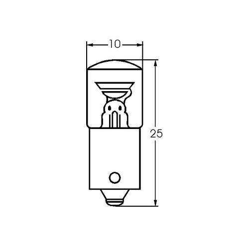 12330 BARTHELME LG 233 LILLIPUT-GLIMMLP. 230V BA9S 10X25MM    (F. S&S TASTER) Produktbild Front View L