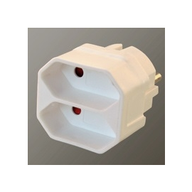 GB279 SCHURRER EURO DUPLEX  ADAPTER 2-FACH WEISS Produktbild