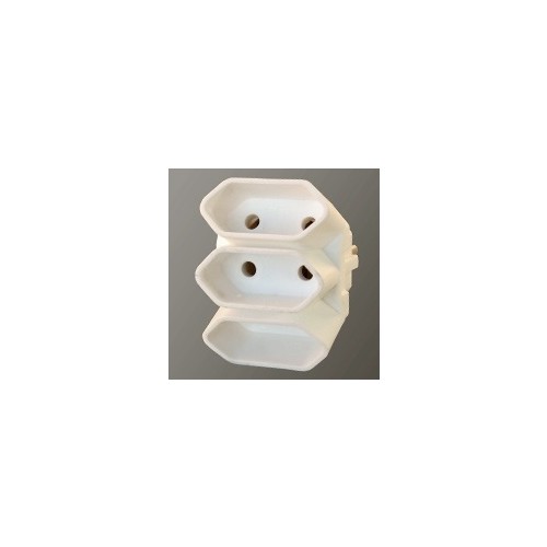 GB482 SCHURRER EURO TRIPLEX  ADAPTER 3-FACH WEISS Produktbild Front View L