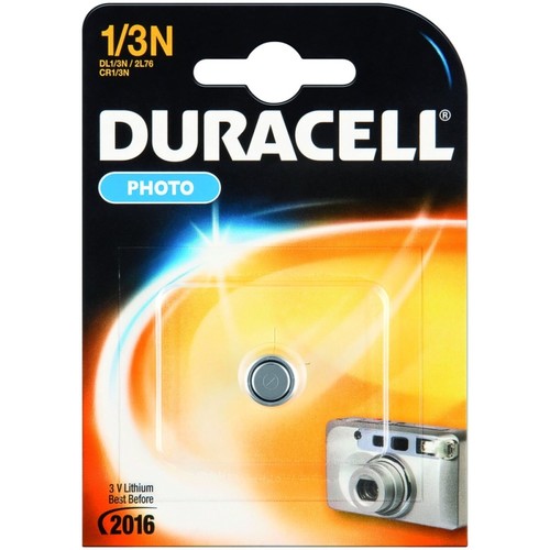 003323 DURACELL 1/3N/B1 KNOPFZELLE (1 STK.BL) 3V LITHIUM-SPEZIALBATTERIE Produktbild Front View L