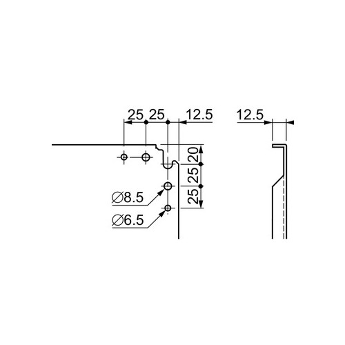 NSYMM32 Schneider E. MONTAGEPLATTE O. RASTER 300X200 Produktbild Front View L