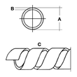 962 Bocchiotti P2 Spiralschlauch DIM 8mm I/A 4x6mm Wendeldurchmesser 5-50mm natur Produktbild