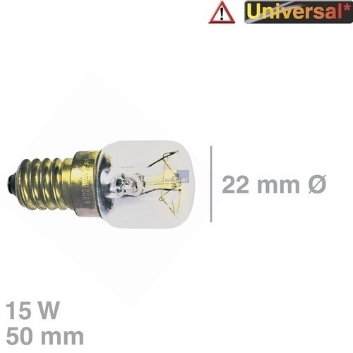 800637 EUROPART GLÜHLAMPE FÜR BACKOFEN 300-GRAD 15W E14 (54EH213) Produktbild Front View L