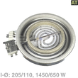 802847 EUROPART 2 KREIS STRAHLUNGSHEIZK. 21 CM 2100W  750W (51KP609) Produktbild