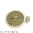 802741 EUROPART KOCHPL.HI-LIGHT EINKREIS 14 CM 1200W 230V 10.54111.004 (51KP610) Produktbild