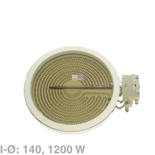 802741 EUROPART KOCHPL.HI-LIGHT EINKREIS 14 CM 1200W 230V 10.54111.004 (51KP610) Produktbild Front View L