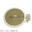 802742 EUROPART KOCHPL.HI-LIGHT EINKREIS 18 CM 1800W 230V 10.58111.004 (51KP611) Produktbild