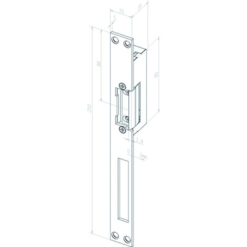 24FF-02135D11 FUSS 24 FAFIX HZ 6-12V MIT ARRETIERUNG U. VERSTELLBARER FALLE Produktbild Front View L