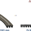 14974 EUROPART POLY-V-RIEMEN 1321PJ6 MIELE (39KR078) Produktbild