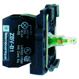 ZB5AVM3 Schneider E. LAMPENFASSUNG LED 240VAC GRÜN HARMONYSTYLE 5 M.BEF.FLANSCH Produktbild