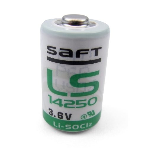 300561 Saft LS14250-CNR LithiumBatterie 1/2AA 3,6V 1200mAh m. LF U-Form 14x24 Produktbild Front View L